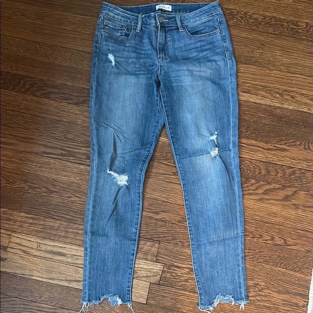 Girl obsessed Distressed Blue Jeans